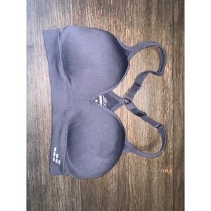 BCG Womens Low Support Sports Bra Charcoal Gray Racerback Adjustable Straps M